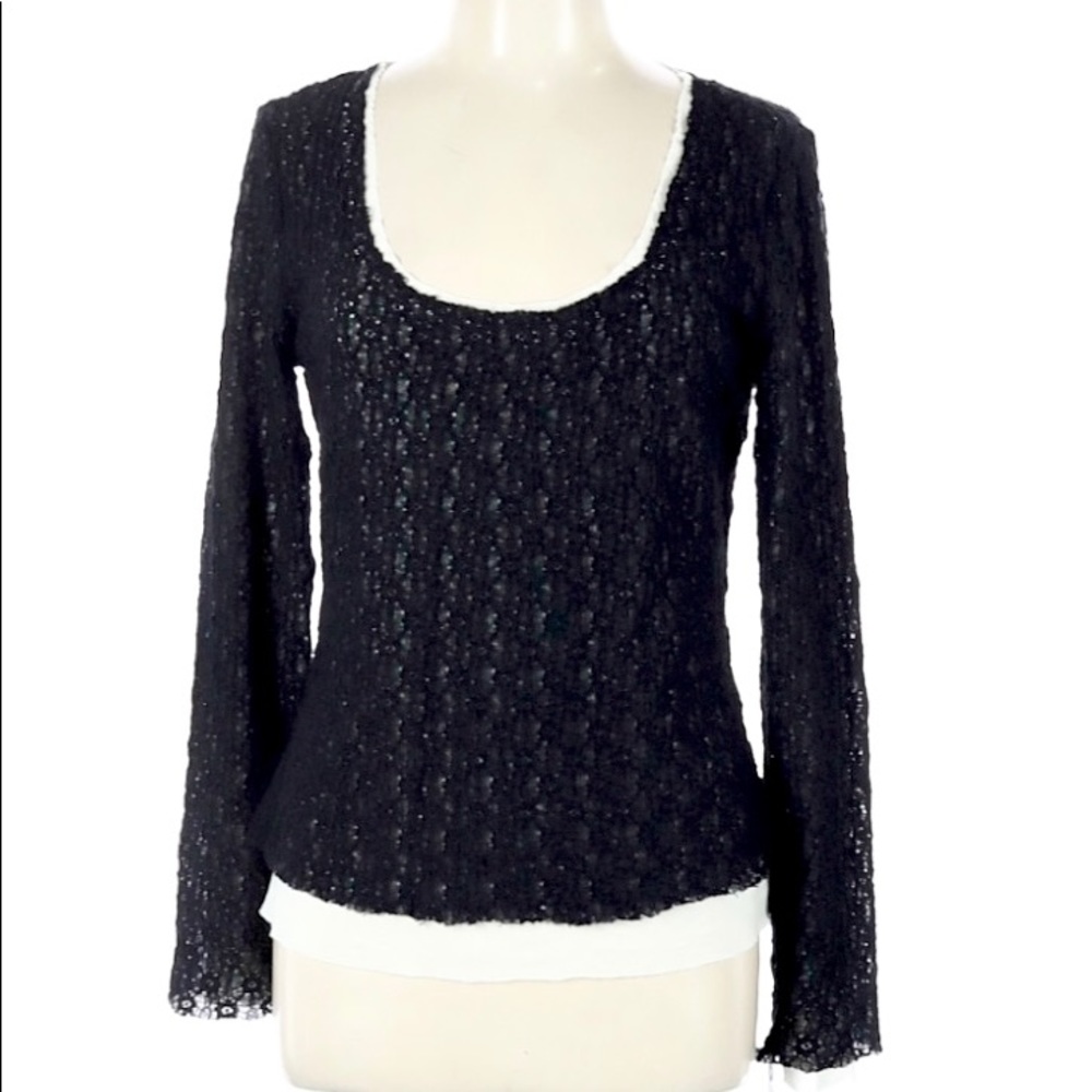 Yansi Fugel Stretch Lace Top sz L